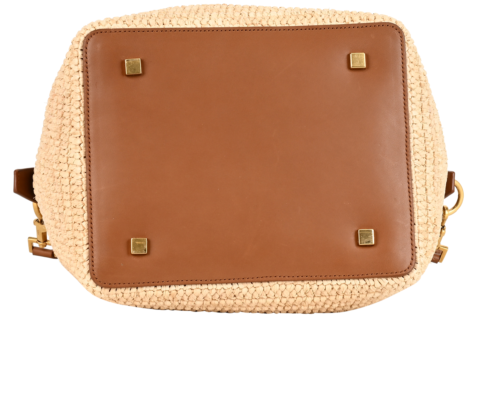 Le 37, &pound;1,500, Handbags, Beige/Brown, Leather/Raffia, Top view